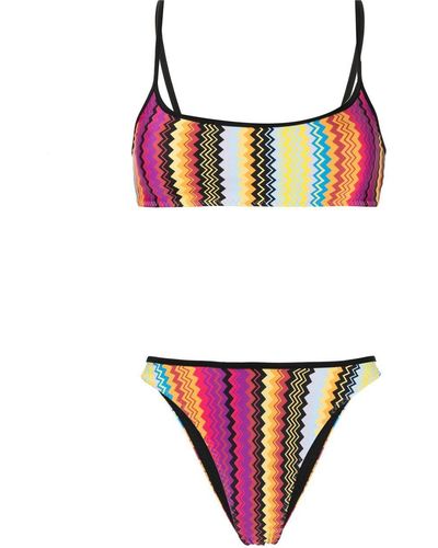 Missoni Bikini mit Zickzackmuster - Weiß