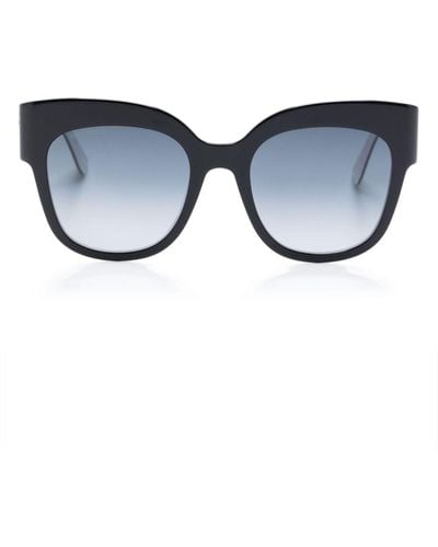 DSquared² Logo-plaque Butterfly-frame Sunglasses - Blue