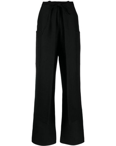 Sunnei Pantalon ample à taille-haute - Noir