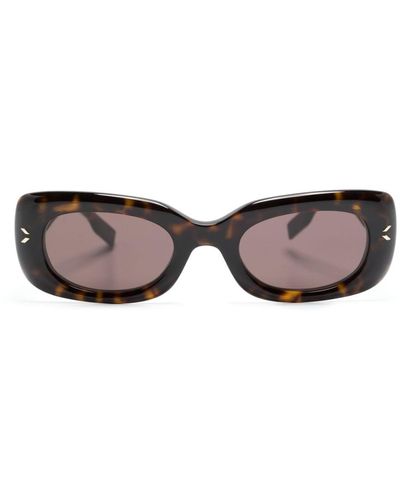 McQ Tortoiseshell-effect Square-frame Sunglasses - Brown