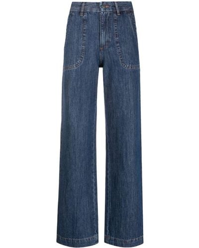 A.P.C. High-waist Wide-leg Jeans - Blue