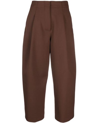 Studio Nicholson Dordoni Cropped Pants - Brown