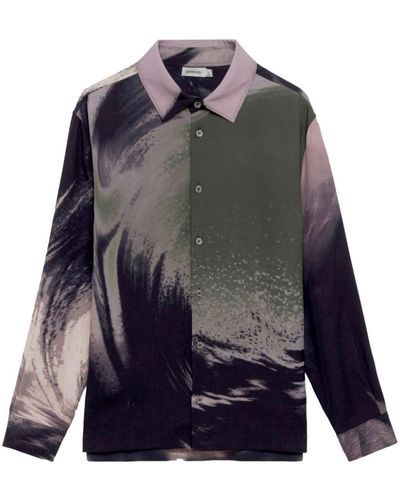Jonathan Simkhai Camicia Finn con stampa grafica - Blu