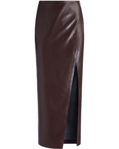 Alice + Olivia Siobhan Faux-leather Maxi Skirt - Purple