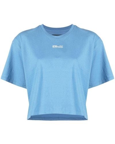 RLX Ralph Lauren Logo-print Cotton T-shirt - Blue