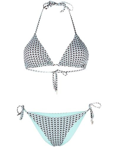 Fisico Bikini Met Geometrische Print - Wit