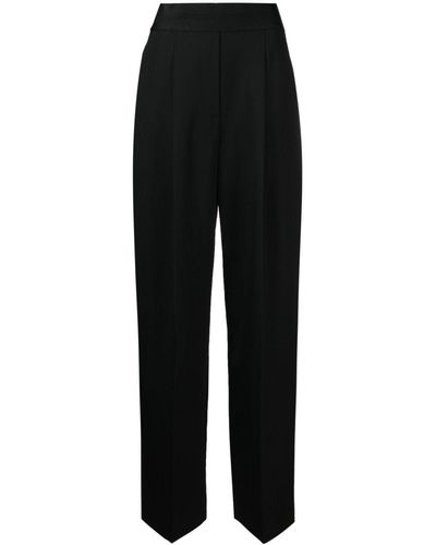 Alexander Wang Pleated Wool Tailored Pants - Black