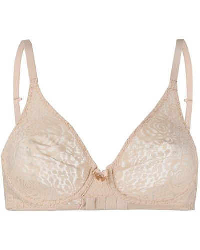 Wacoal Halo Lace Moulded Underwire Bra - Natural