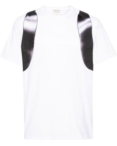 Alexander McQueen Camiseta con fotografía estampada - Blanco