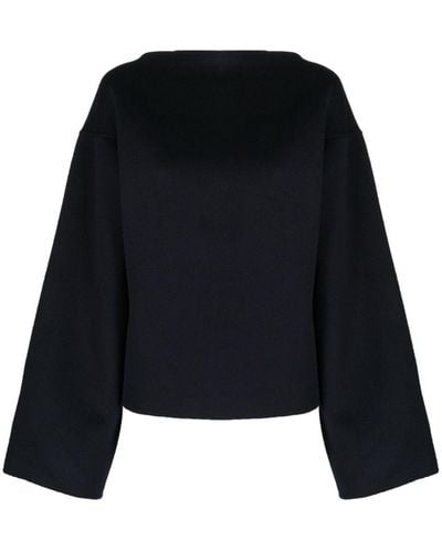 Totême Wide-sleeve Wool Sweater - Black
