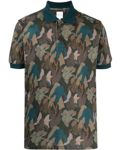 Paul Smith Poloshirt Met Camouflageprint - Groen