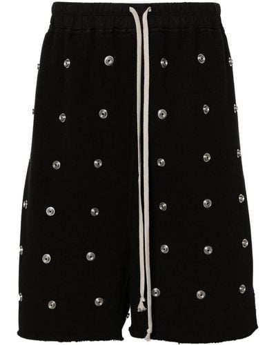 Rick Owens DRKSHDW Embellished Cotton Shorts - Black