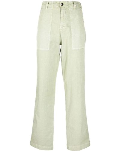 Myths Tonal-stitching Two-pocket Straight-leg Pants - Green