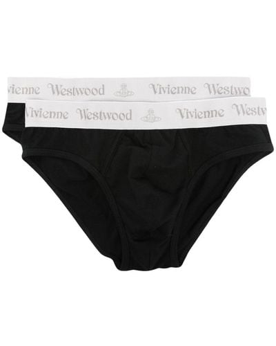 Vivienne Westwood Pack de dos calzoncillos con motivo Orb - Negro