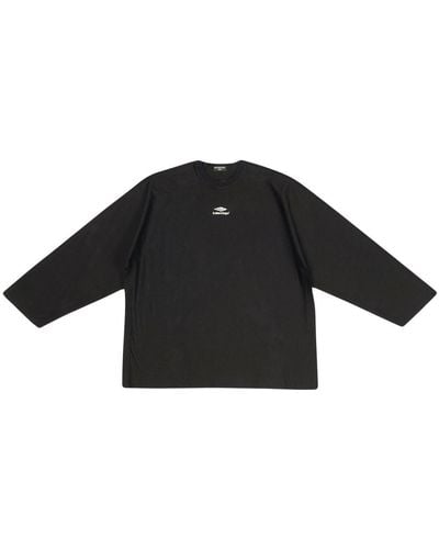 Balenciaga ロゴ ロングtシャツ - ブラック