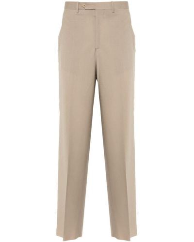 Paura Troy Wool Tailored Pants - Natural