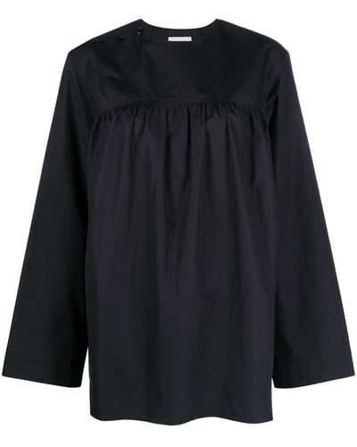 Lemaire Round-neck Wide-sleeve Top - Black