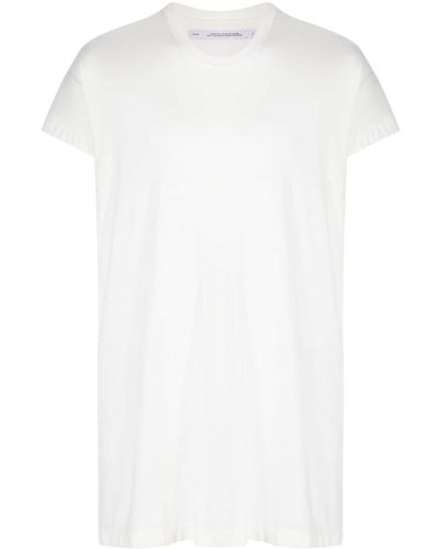Julius Drop-shoulder Cotton-blend T-shirt - White