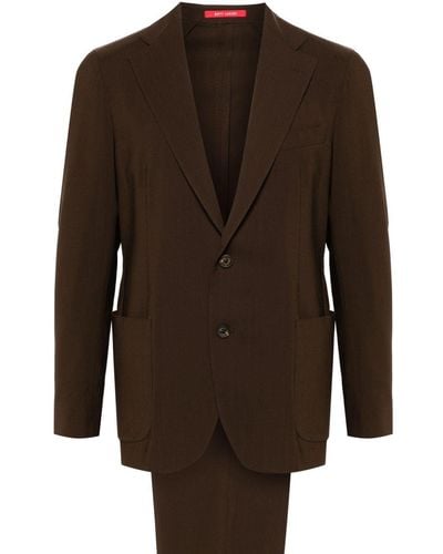 Bagnoli Sartoria Napoli Notched-lapels Single-breasted Suit - Brown