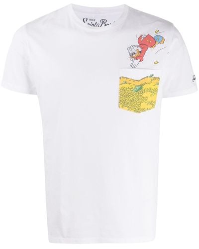 Mc2 Saint Barth T-Shirt mit grafischem Print - Weiß