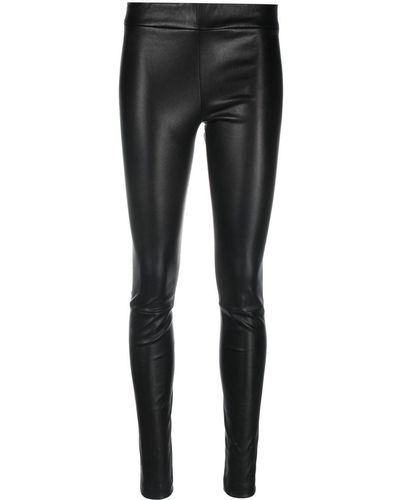 The Row Moto Leather leggings - Black