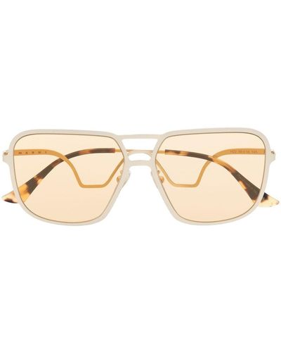 Marni Square-frame Sunglasses - Natural