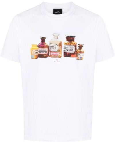 PS by Paul Smith Bottles グラフィック Tシャツ - ホワイト