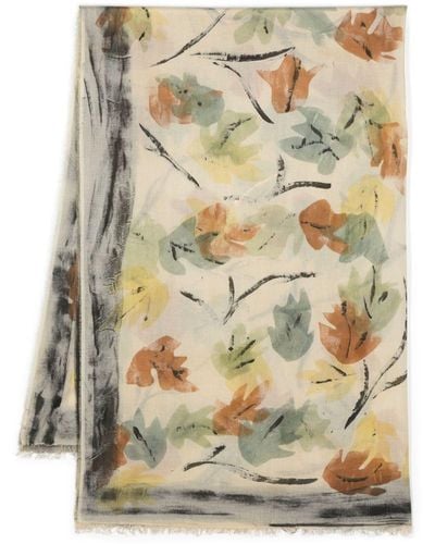 Faliero Sarti Vanessa floral-print scarf - Metallizzato