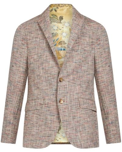 Etro Notched-lapel Single-breasted Blazer - Brown