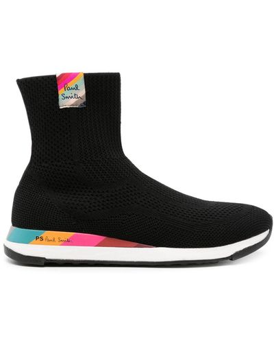 Paul Smith High-Top-Sneakers mit Logo-Patch - Schwarz