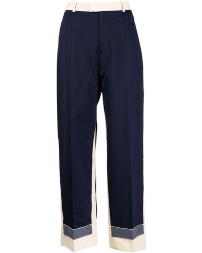 Undercover Two-tone Tailored Trousers - Blue