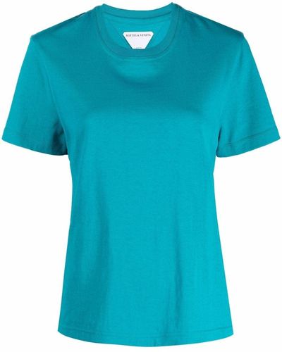 Bottega Veneta T-shirt Met Diepe Ronde Hals - Blauw