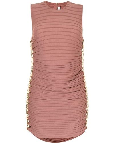Dion Lee Mirror Chain Mini Dress - Pink