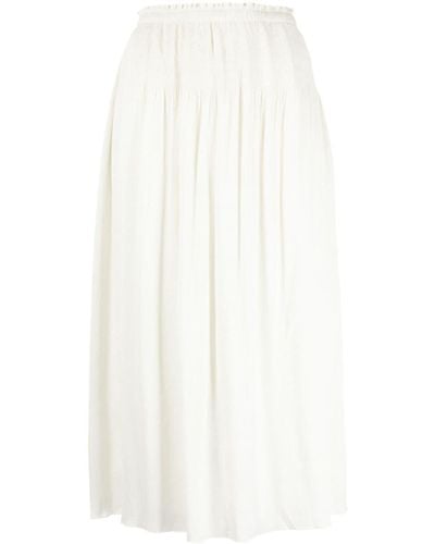 Ba&sh Karol Pleated Midi Skirt - White