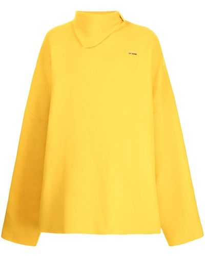 Raf Simons Pullover im Oversized-Look - Gelb