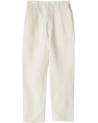 Uma Wang Pantalon Pier à coupe droite - Blanc