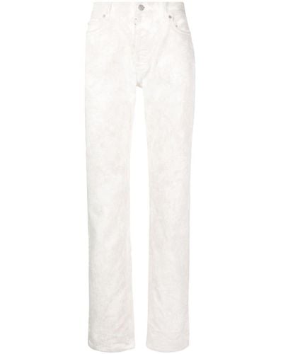 Maison Margiela Bleached-wash Slim-cut Jeans - White