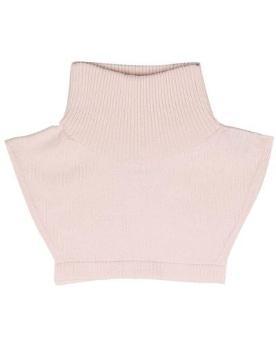 Barrie Roll Neck Cashmere Collar - Pink