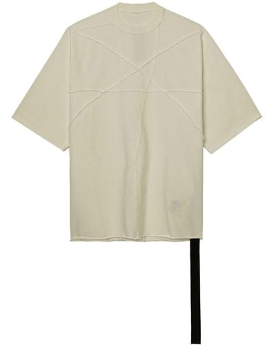 Rick Owens Seam-detailed Cotton T-shirt - White