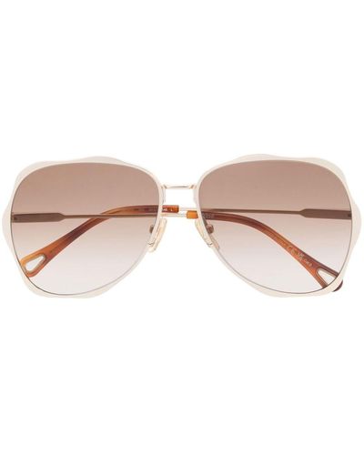 Chloé Sonnenbrille im Oversized-Look - Braun