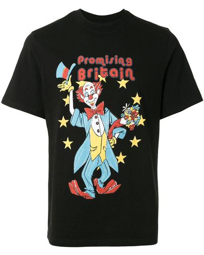 Martine Rose Promising Britain Clown Tシャツ - ブラック