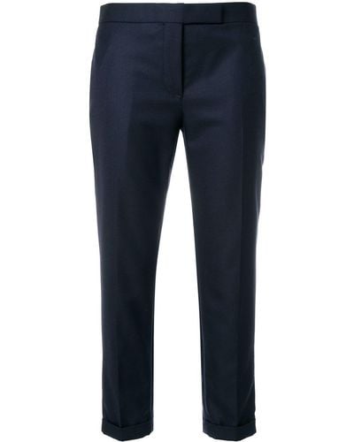 Thom Browne 120s Cropped Tailored Pants - Blue