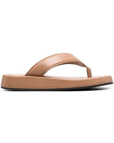 Officine Creative Thong-strap Leather Sandals - Brown