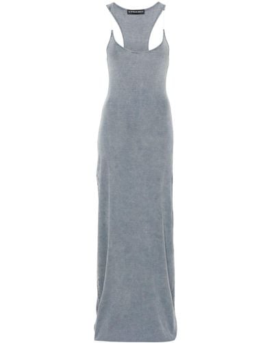 Y. Project Invisible Strap ribbed maxi dress - Blau