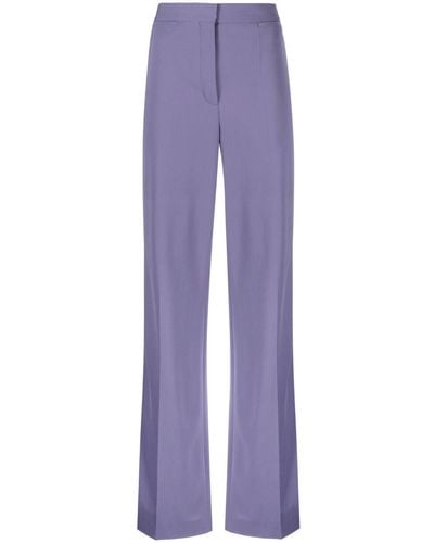 Stella McCartney Pantalones anchos de talle alto - Morado