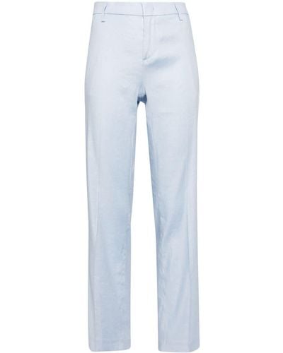 Dondup Mid-rise Cropped-leg Trousers - Blue