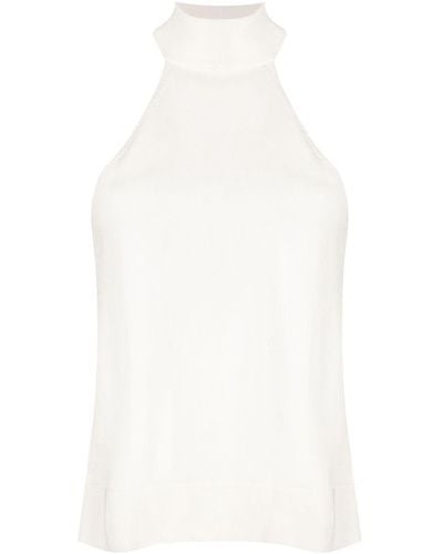 Osklen Mock-neck Sleeveless Top - White