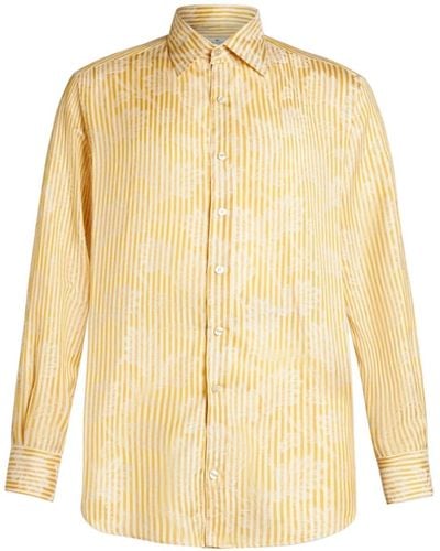 Etro Striped Jacquard Shirt - Yellow