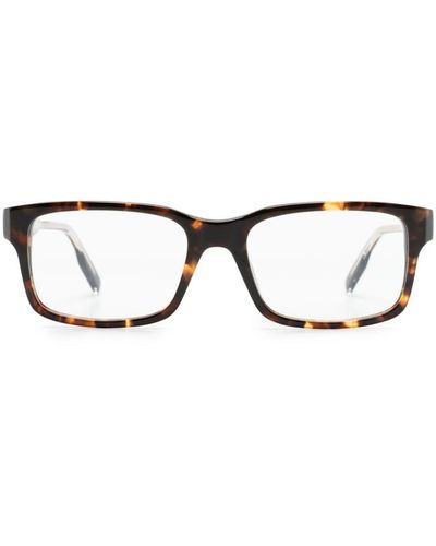 Zegna Eckige Brille in Schildpattoptik - Braun