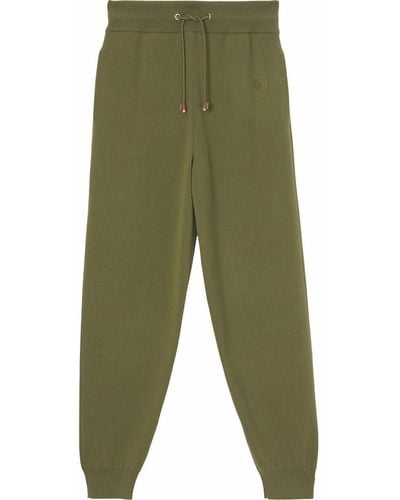 Burberry Joggers con monogramma - Verde